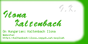 ilona kaltenbach business card